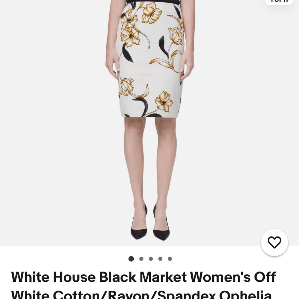 WHBM size 8 off white skirt